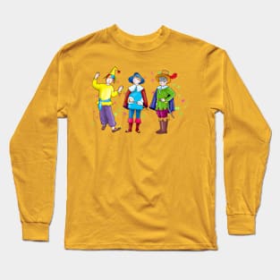 Cartoon boys in carnival costumes Long Sleeve T-Shirt